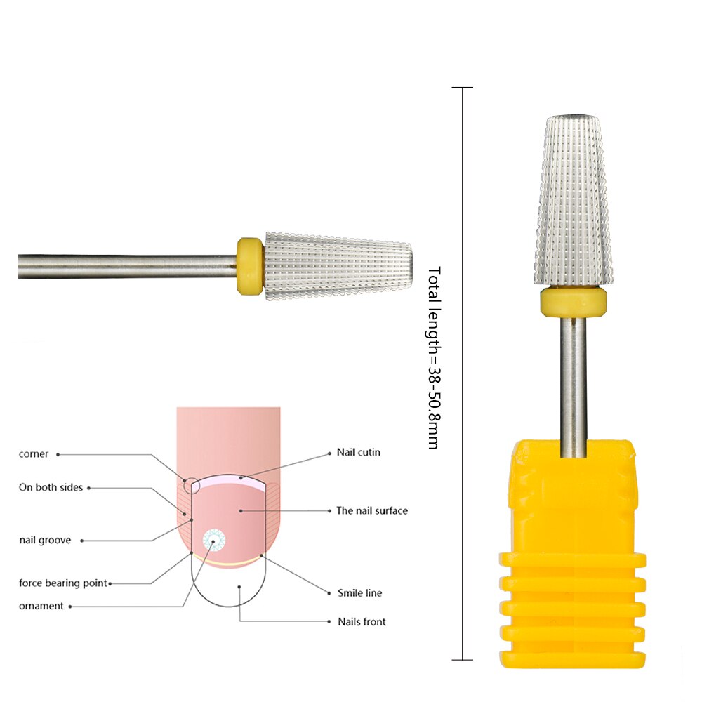 1Pc Multifunctionele 100% Carbide Nail Drill 5in1 Editie Slim &amp; Cross Professionele Nail Boor Voor Elektrische nail Boor Machine: 5in1 XF