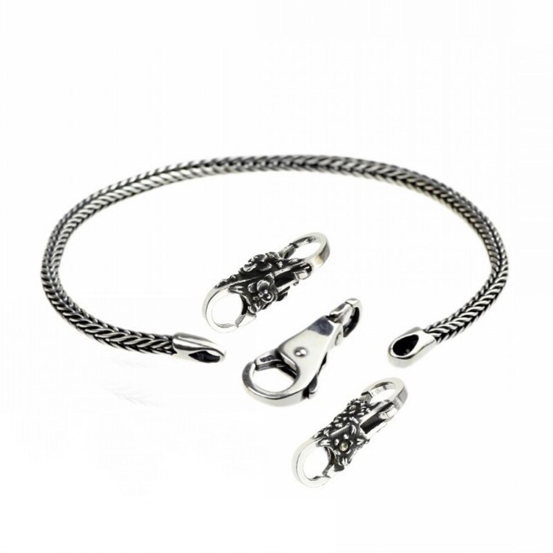 Genuine 925 Sterling Silver Bracelets Charms Silver Flower Locks Beads Charms Fit European Troll Bracelet Jewelry