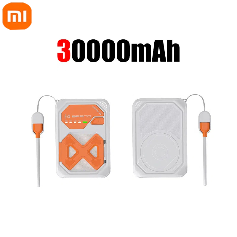 Xiaomi 50000 mah magnetische powerbank, geeignet für iphone 15, 14, 13, 22.5w, 15w, schnelllade-powerbank mit kabelhalterung: Multi