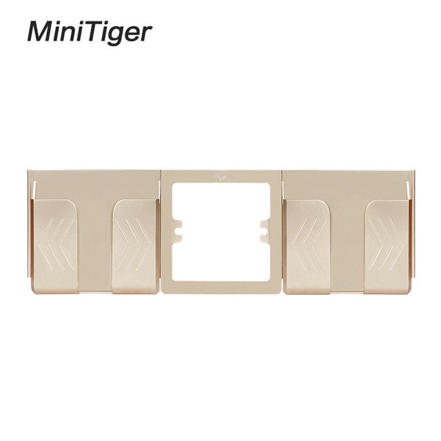 Minitiger Black Grey Wall Socket Phone Holder Smartphone Accessories Stand Support For Mobile Phone One / Two Phone Holder: Gold-2