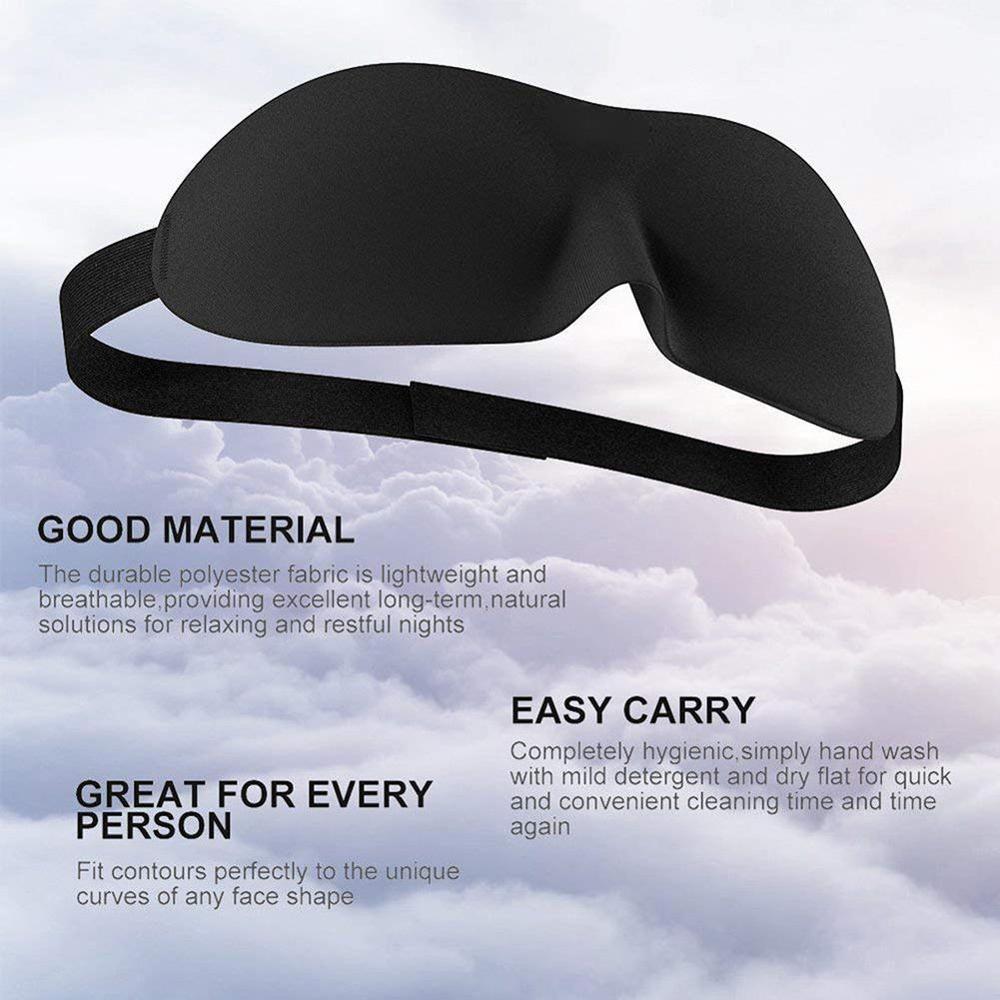 Máscara para dormir en 3D, mascarilla Natural para dormir, protección para los ojos, parche suave para los ojos, portátil, para hombres y mujeres, 1 Uds.