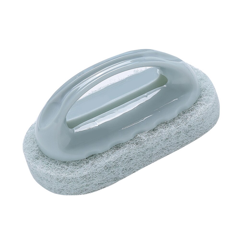 Brosse d'éponge de mur de baignoire outil de nettoyage de lavage de poignée en plastique de récurage fort