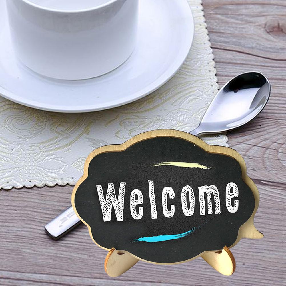 Mini Houten Dubbelzijdig Krijtbord Teken Message Board Wedding Party Tafel Decor Nummer Kaart