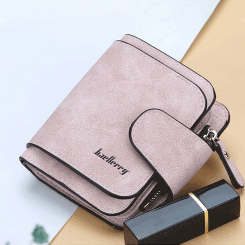 Small Female Coin Purse Short Purses Lady Letter Snap Zipper Card Holder Clutch Wallets Solid Vintage Matte Women Wallet: StyleA-7