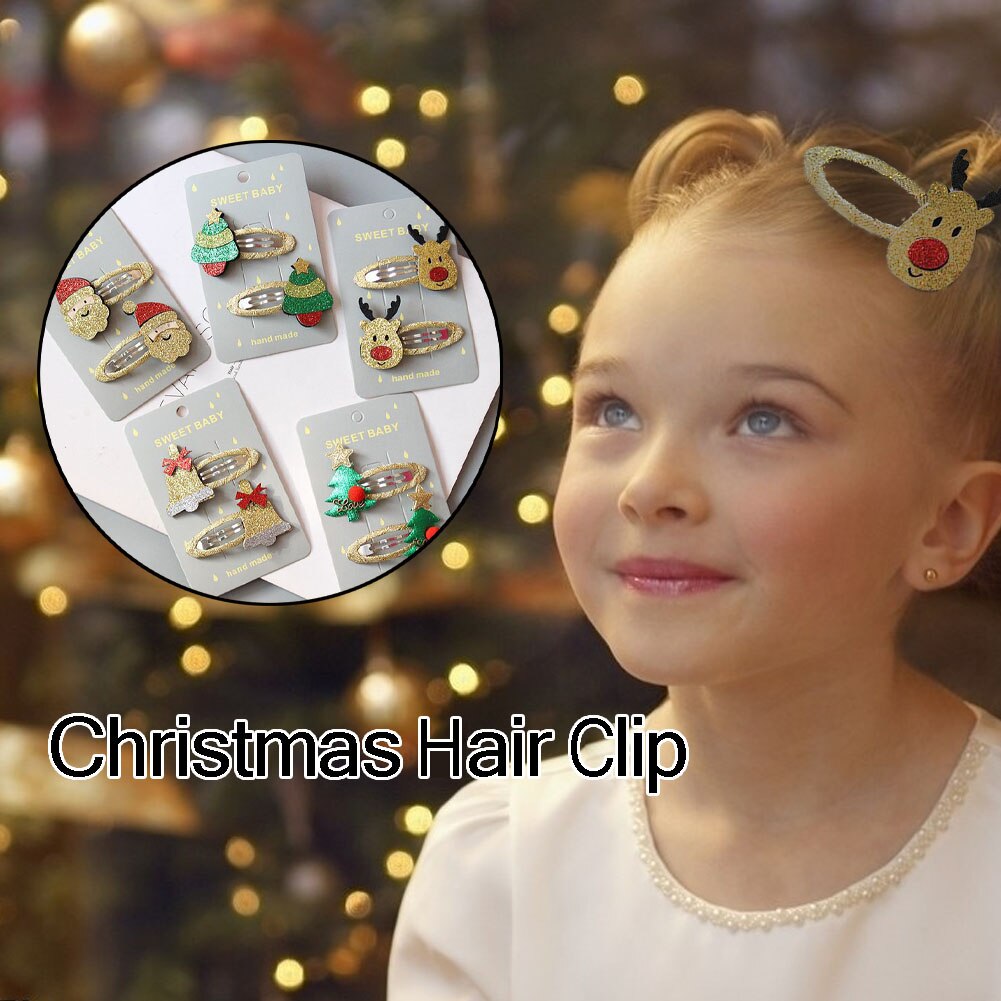 Kerst haarspeld voor meisjes schattige haarclips, haarbandjes, cartoon kinderspeldjes, peuterbedels, sieraden, haaraccessoires