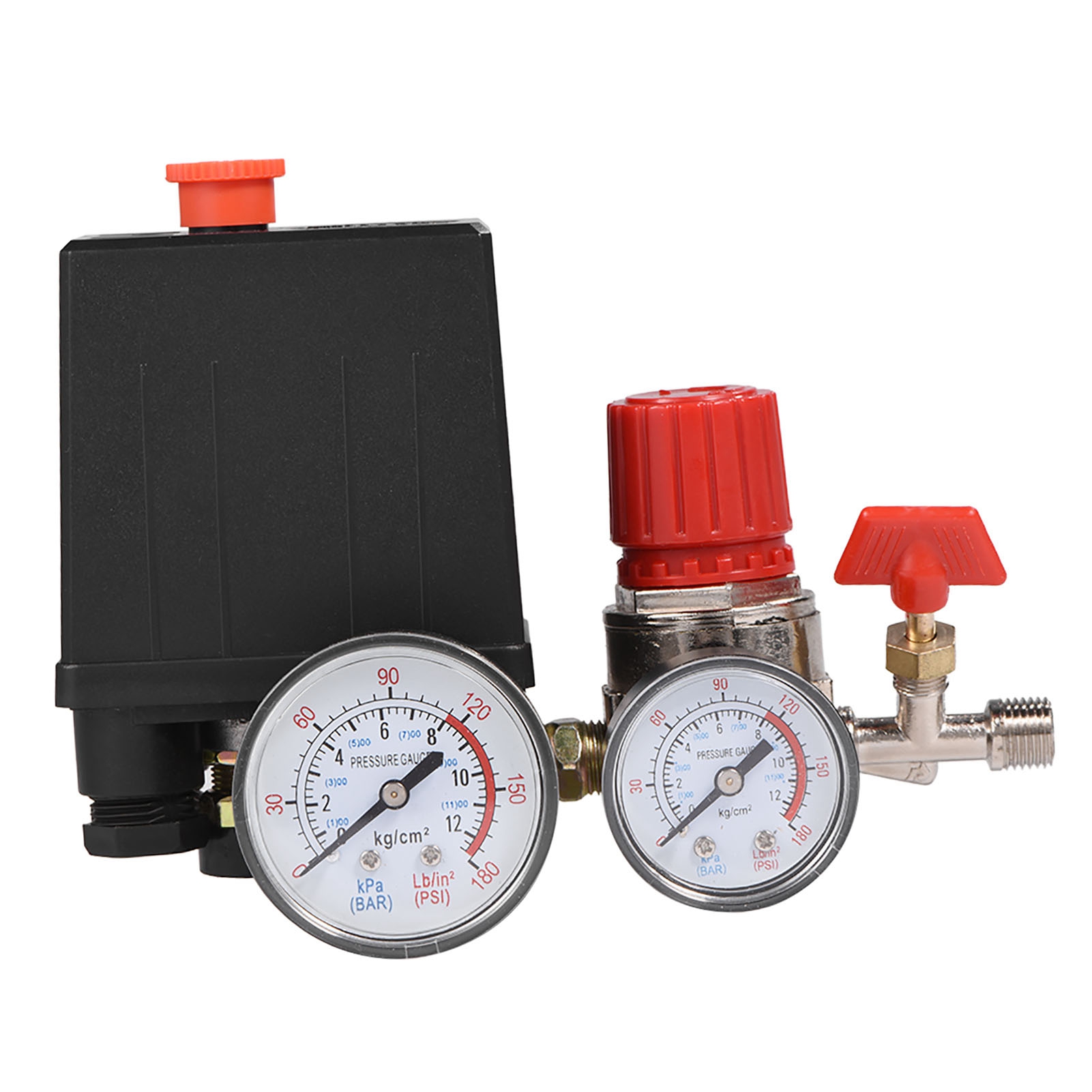 Air Compressor Valve Small Air Compressor Pressure Switch Control Valve Regulator with Gauges Air Compressor Pressure Switch