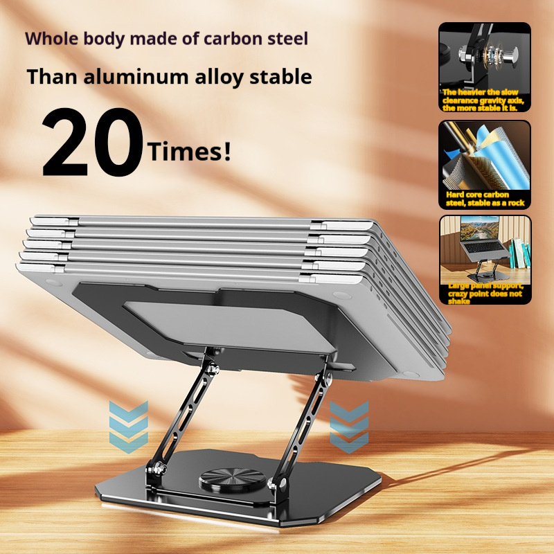 Soporte ajustable para ordenador portátil, elevador de escritorio giratorio plegable, Base de refrigeración mejorada, soporte para tabletas, soporte para ordenador portátil, escritorio de pie