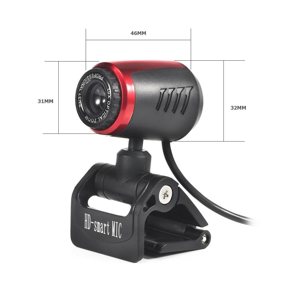 USB Computer Camera HD Webcam with Built-in Microphone USB Driver Free Computer Web Camera for Windows 10 8 7 XP