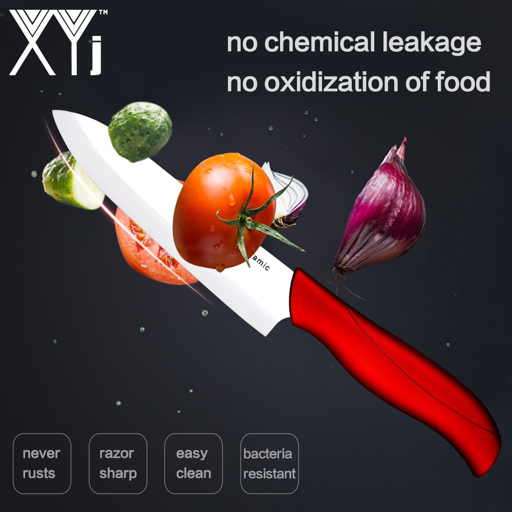 XYj 5 stücke Keramik Messer Set 6 ''Edelstahl Messer Stehen 3'' Schäl 4 ''Utility 5'' schneiden 6 ''Kochmesser Obst Werkzeuge
