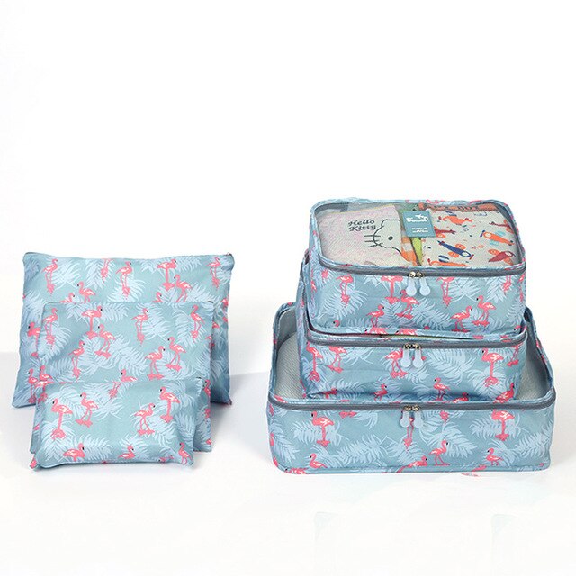 6P/ Oxford Cloth Travel Mesh Bag In Bag Luggage Organizer Packing Cube Organiser for Clothing: 16