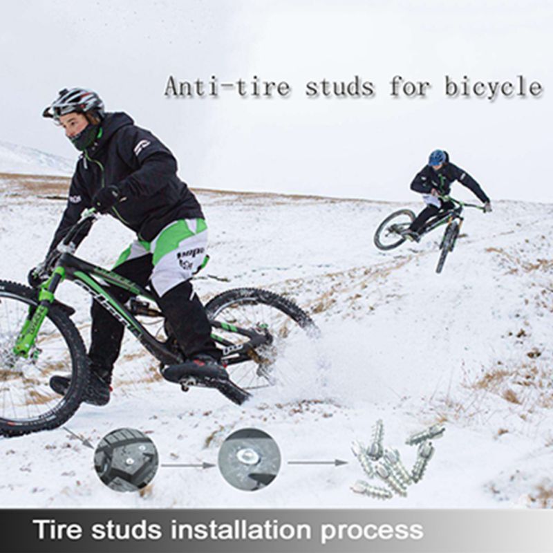 100 Pcs Tire Studs Car Truck ATV Motorcycle Anti-slip Snow Screw Stud Track Tire Ice Studs Bicycle Accessories