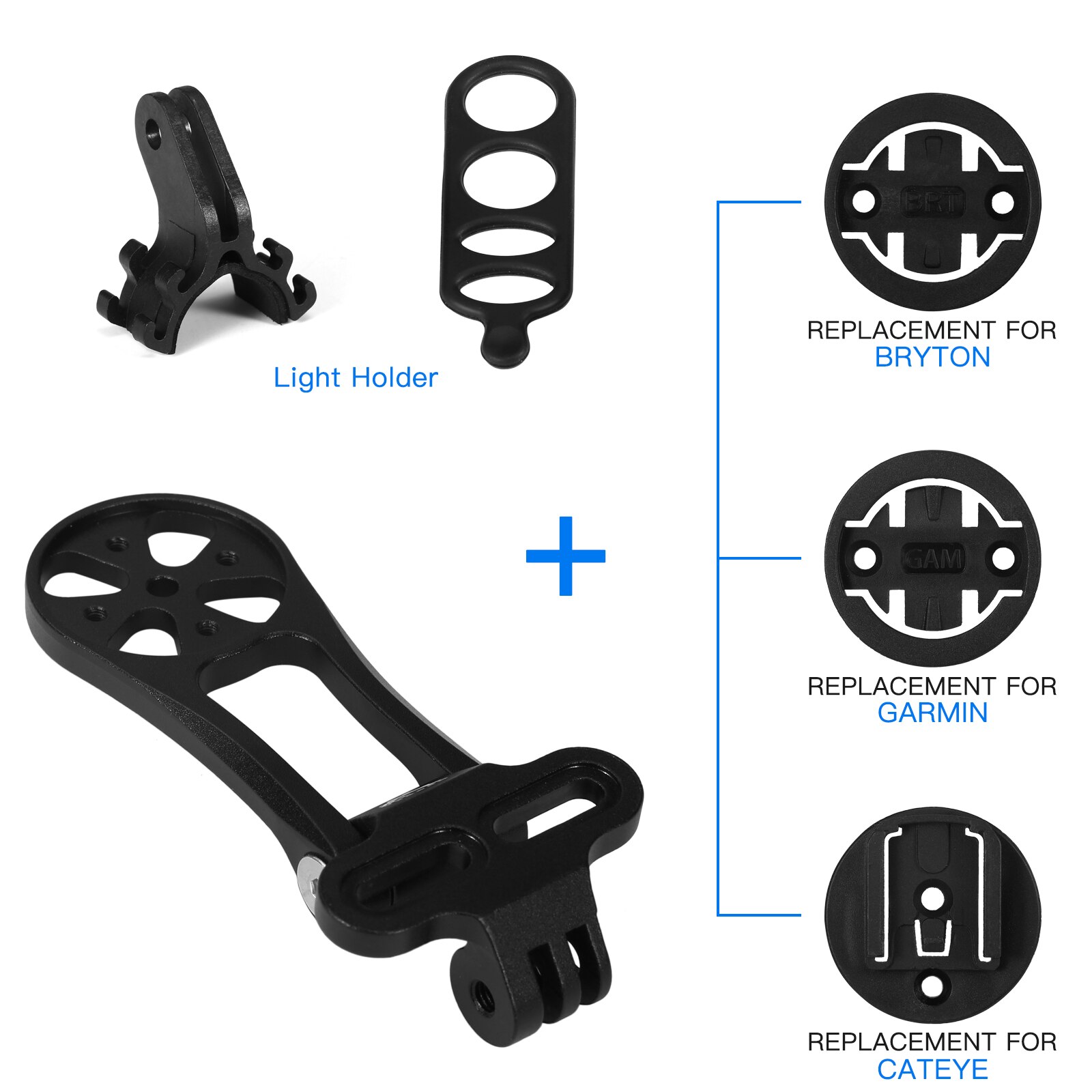 YSANAM Out Front Combo Bicycle Computer Camera Mount Holder Adjustable Bike Stem Extension Cycling Holder Handlebar Mount Holder