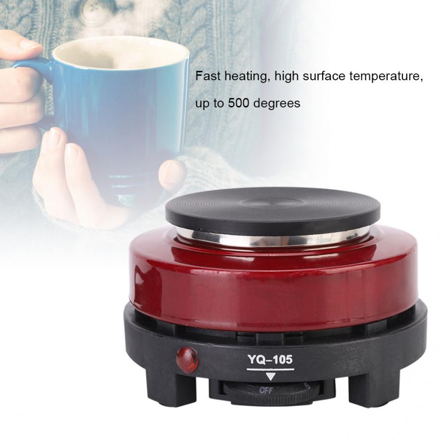 Mini elektrisk komfur tallerken kogeplade multifunktionel kaffe te varmelegeme husholdningsapparater tallerkener til køkken  eu 220v 500w