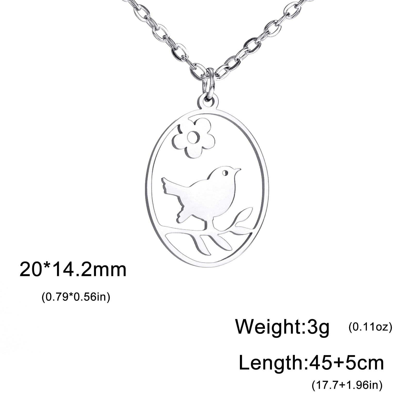 Roestvrijstalen Holle Ellips Dieren Hangers Ketting Meisjes Mode Schattige Konijn Vogels Serie Ketting Ketting Sieraden Voor Vrouwen: Licht Geel Kleur