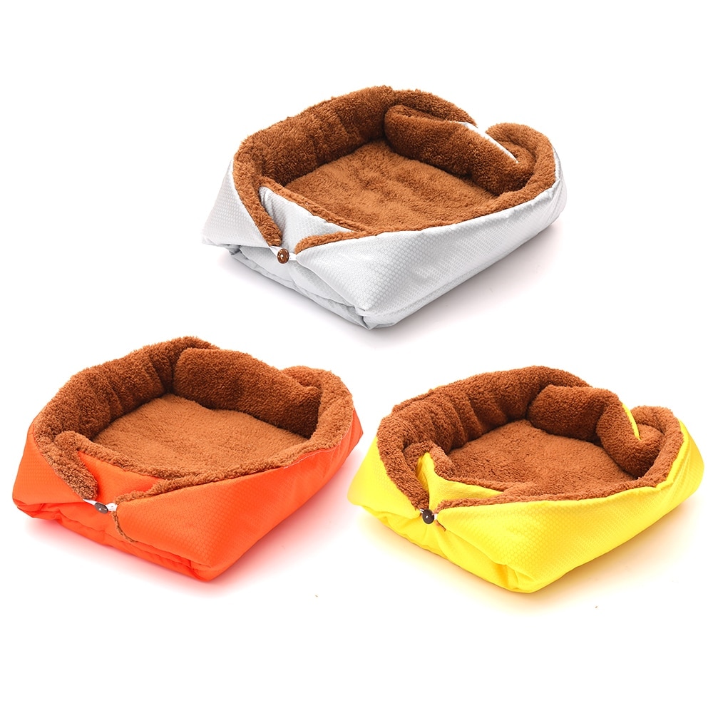 Ciepłe łóżko dla kota łóżko dla psa dom wodoodporne gniazdo dla obroża dla kociaka pieska artykuły dla zwierząt miękki polarny zwierzęta placki kot ciepłe łóżko