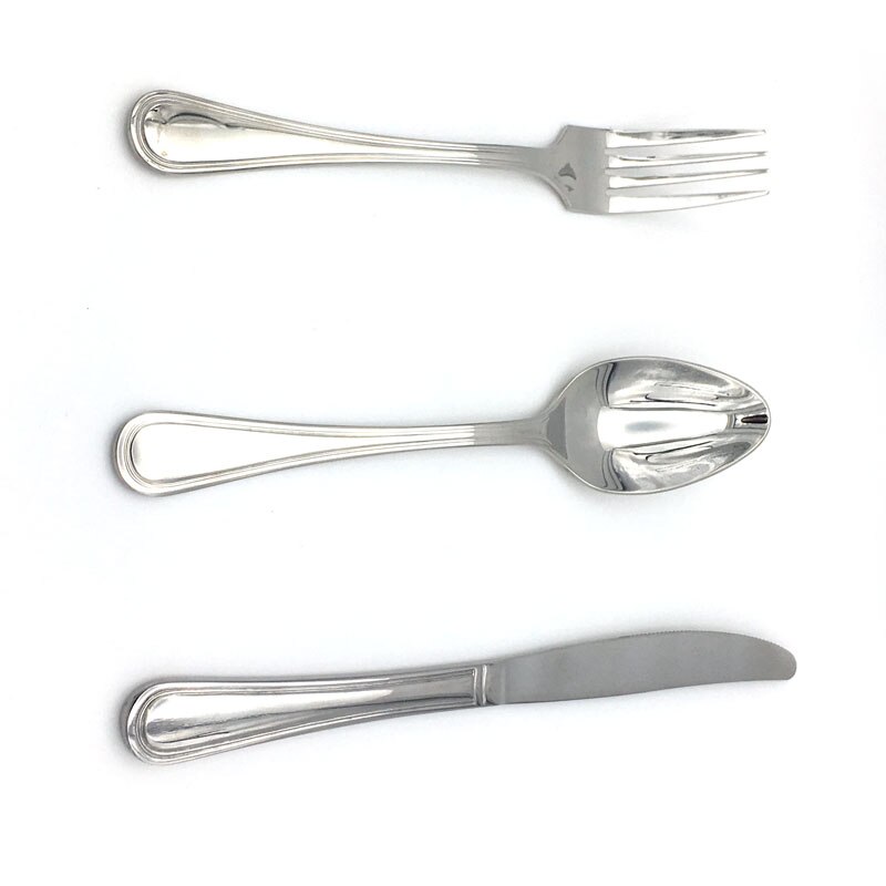 3 st högkvalitativ middagskniv gaffel sked set rostfritt stål silver bestick set servis lämplig för restaurang eller hemmabruk