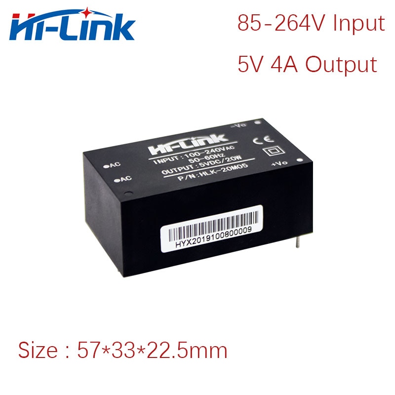 Gratis Smps 2 Stks/partij Hi-Link Mini Schakelaar Voeding 220V-5V 4A HLK-20M05 Ups voor Ac Power