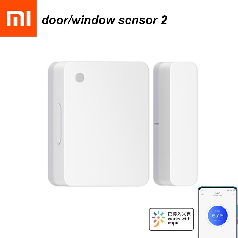 Sensor de puerta y ventana inteligente Xiaomi Mijia 2, bluetooth 5,1, detección de luz, registros de apertura/cierre, recordatorio sin cerrar horas extra