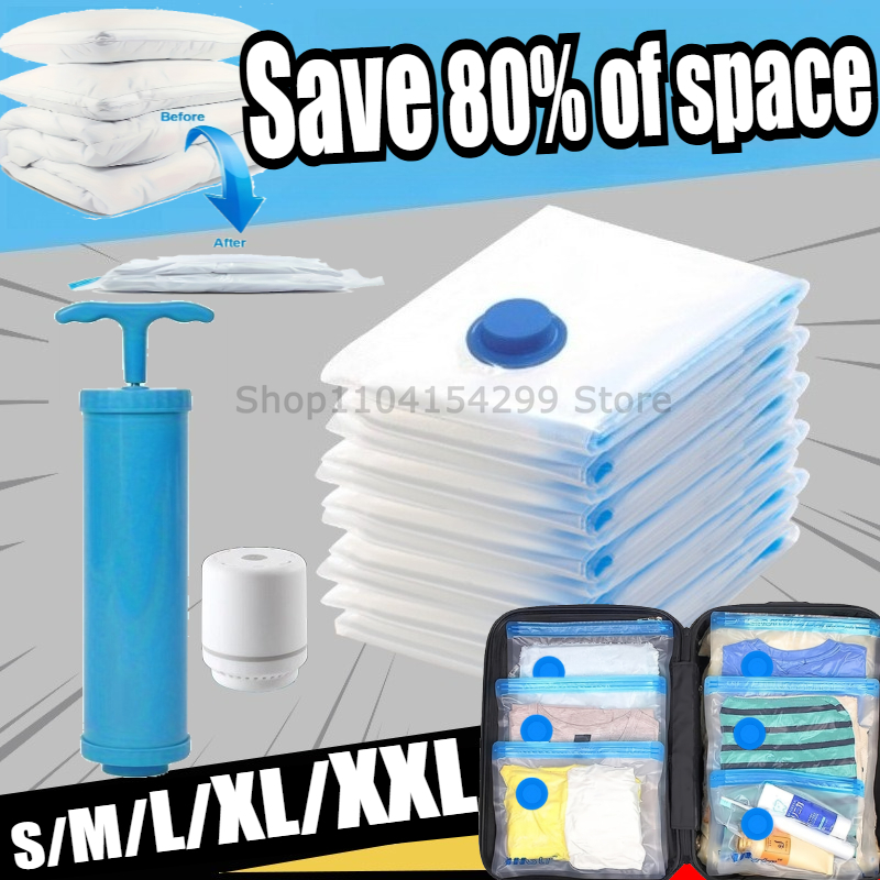 Vacuum Storage Bags Vacuum Seal Bag Space Saving Bags for Comforters Clothes Pillow Bedding Blanket Storage