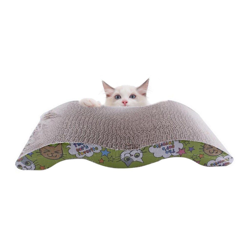 Katt skrape bord pute sliping negler interaktiv beskytte møbler katt leketøy stor størrelse leketøy papp seng pute til kjæledyr: 44 x 24 x 4.5cm 03