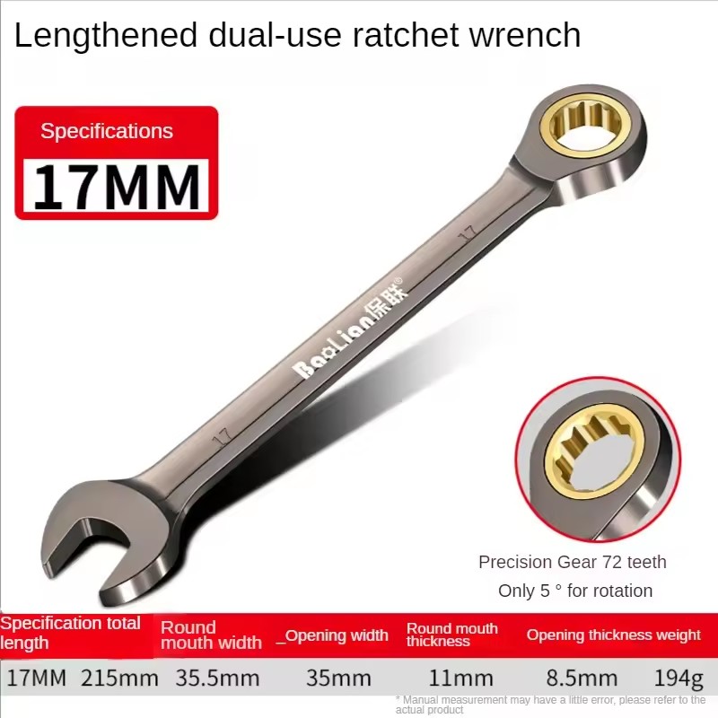 BaoLian Universal--Torx-Schraubenschlüssel, verstellbares Drehmoment, 6–30 mm Ratschenschlüssel für Fahrrad, Motorrad, Auto, Reparaturwerkzeuge, mechanisches Werkzeug: Grün
