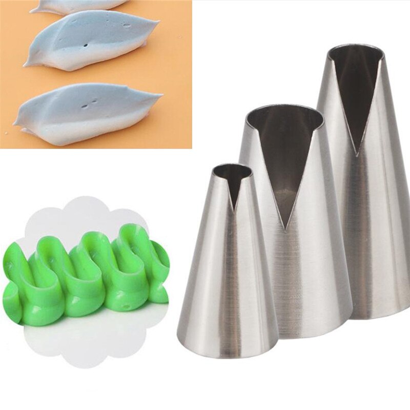 Boquillas para pasteles 580S #580 #686, cabeza de acero para decoración de pasteles, boquilla para glaseado, herramientas de pastelería, Fondant, puntas para hornear de flores, 3 uds./1 ud.