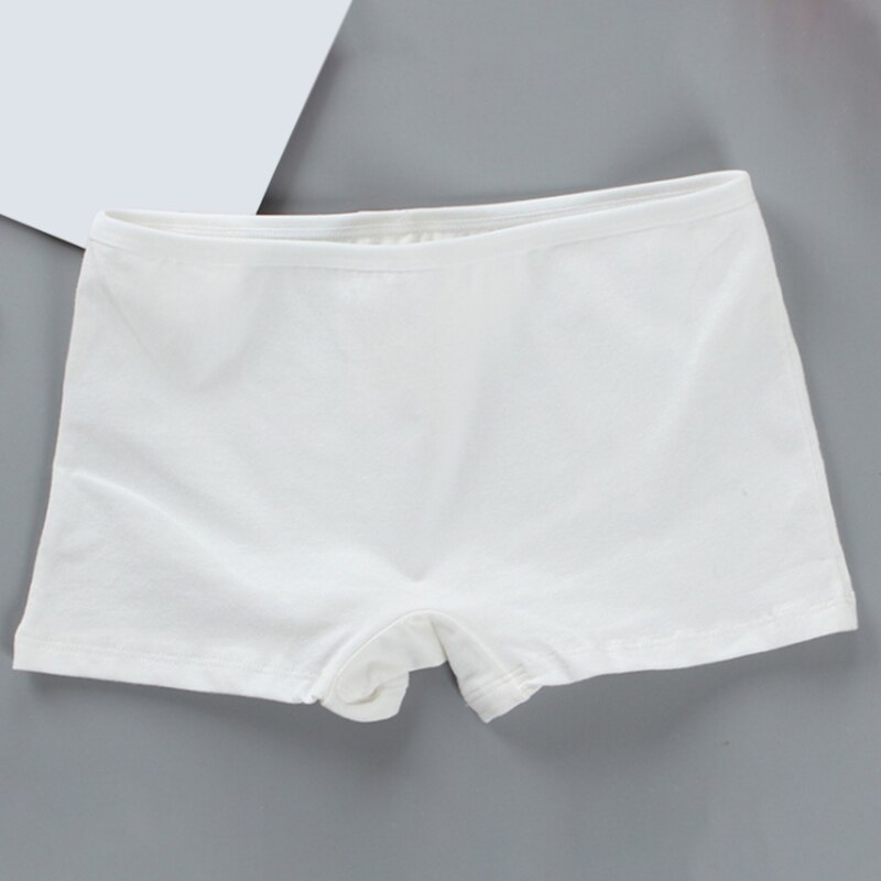 1PC Teen Boxer Briefs for Student Girl Children Underwear Panty Cotton Soft Breathable Girls Panties Kids Underpants All-Match: white