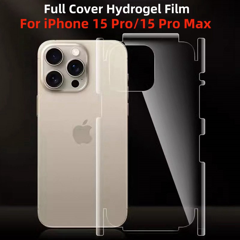 Película de hidrogel trasera de cubierta completa para iPhone 15 Pro Max HD Protector de pantalla mate transparente para iPhone 16 Pro 16Pro Max película no de vidrio