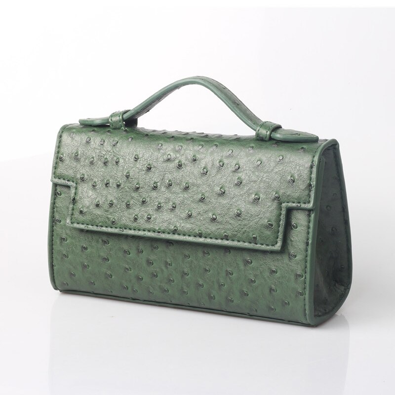 XMESSUN Nuove Donne di Borse In Pelle di Struzzo di Modo Da Sera di Disegno del Partito Del Sacchetto di Alta Qualità Femminile Alla Moda Del Sacchetto Della Borsa Sacchetti di Frizione: Ostrich Green