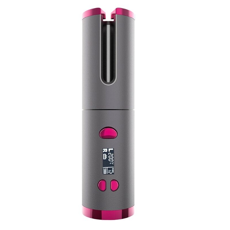 neue kabellos Haar wanken USB Ladung Haar Curler LCD Anzeige Auto Rotierenden Styling Werkzeug mit Timer Funktion Universal-: Ursprünglich Titel