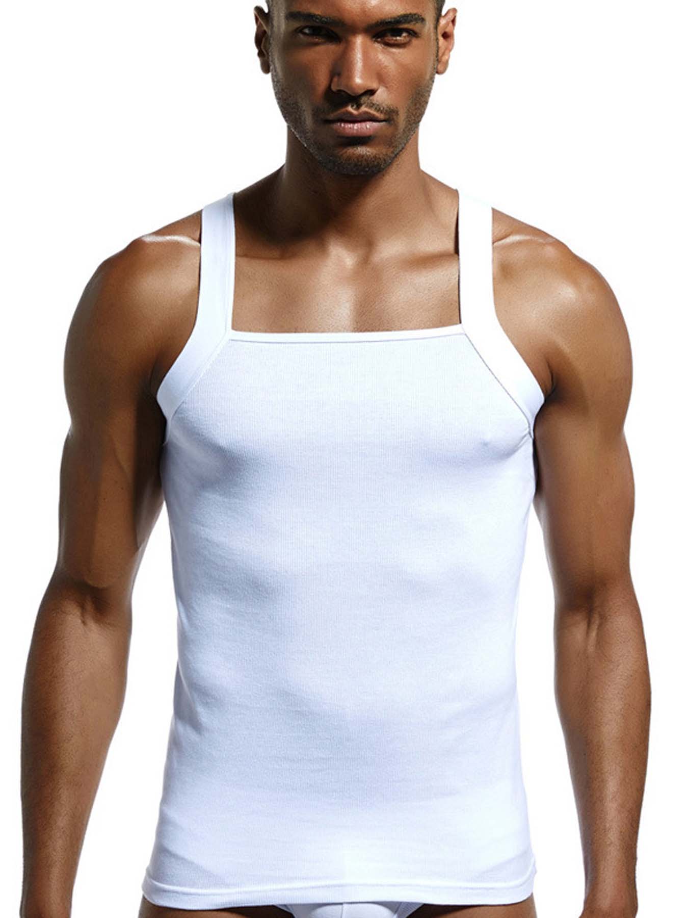 homme gilet coton serré débardeur maison sommeil décontracté solide Sexy taille asiatique décontracté sans manches vêtement musculation
