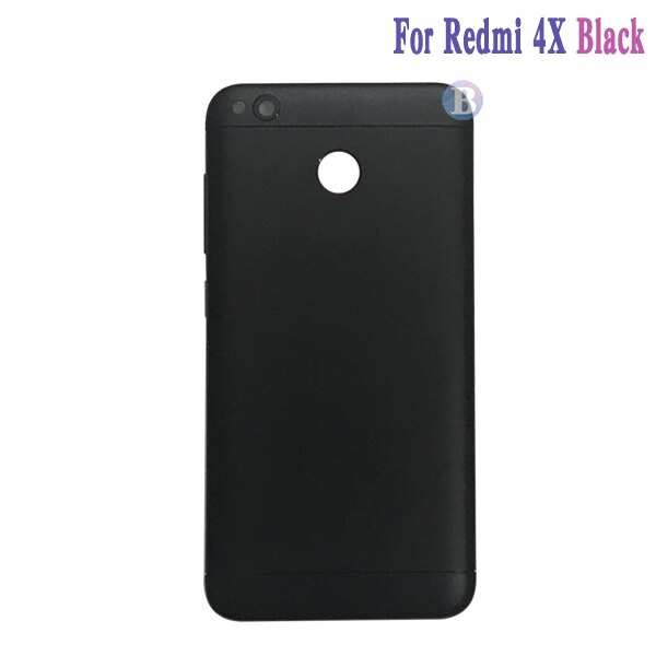 Cubierta trasera de para Xiaomi Redmi 4X, carcasa para batería, cubierta trasera para puerta, Marco para chasis: Black