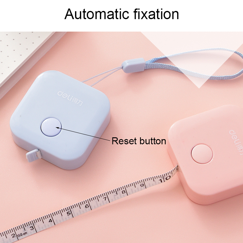 Macaroon Candy Color Leather Measuring Tape Ruler 1.5m*7mm Ruler Mm/ Inch Box Portable Office & School Drafting Supplies