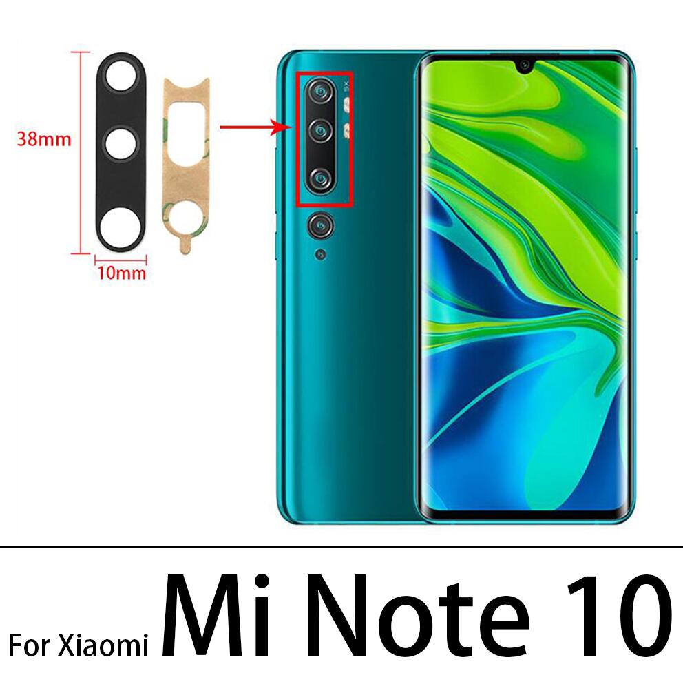 Back Camera Glass Cover Lens With Sticker For Xiaomi Mi A3 A1 A2 10T Lite Max 3 2 Mix 3 2S 2 10 Ultra Redmi Note 6 7 10 Pro 10S: Mi Note 10