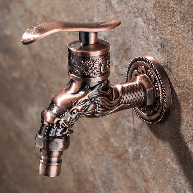 Antique Faucet Zinc Alloy Laundry Wall Mount Washing Machine Kitchen Faucet Garden Outdoor Nozzle for faucet Bathroom faucet: 5