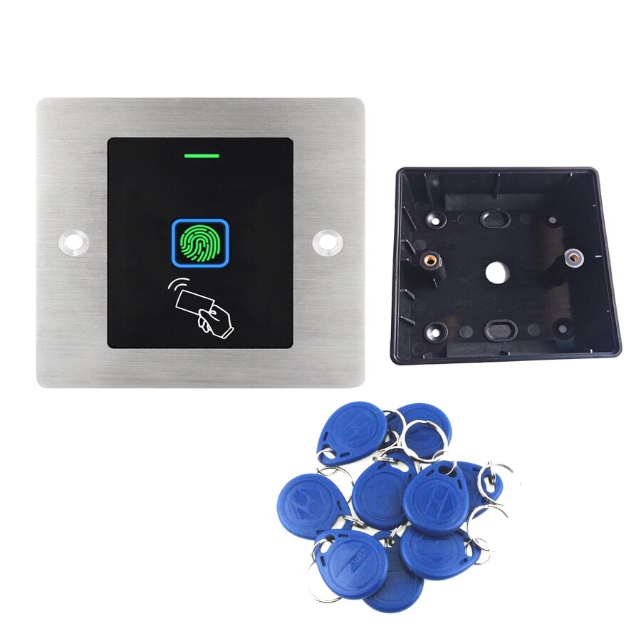 Wasserdicht Fingerabdruck Zugriff Kontrolle RFID Elektronische Türöffner System Energie schalter Optional: mit Base