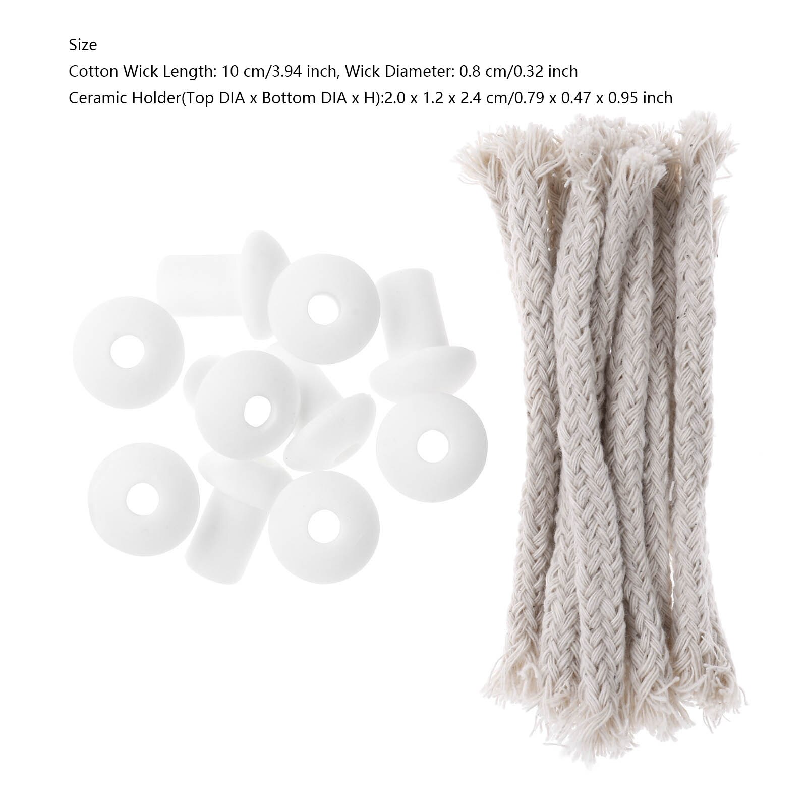 10 stuks olielamp lonthouders keramische fakkelhouders wijnfles kaars katoenen lonten lantaarn alcohollamp glas petroleum lont