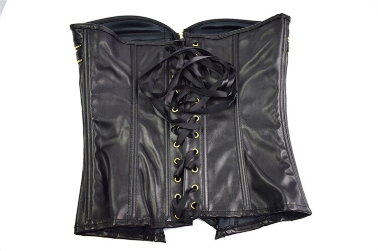 Zip-Up Dress Bottoming Corset Leather Court Corset Sexy Underbust Waist Trainer Corset Corselet Corsets And Bustiers Tops Women