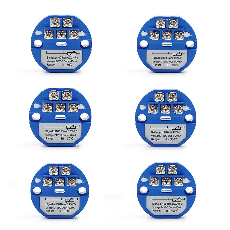 Pt100 type  to 4-20ma -50-50 0-50 0-100 200 300 grader rtd input 4-20ma output  dc24v termisk modstand temperatur transmitter
