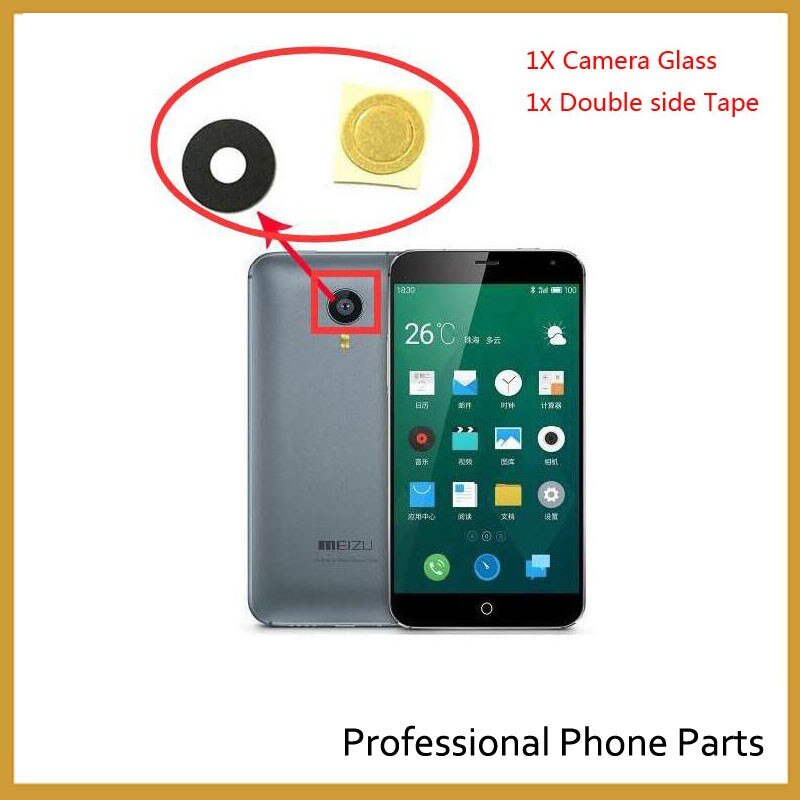 Nuova Macchina Fotografica di Vetro Per MEIZU MX4 MX5 Pro6 M2 mini M3s M5 M5s M6 Nota 16th M6t Obiettivo di Vetro della Fotocamera abitazioni Parti di Ricambio