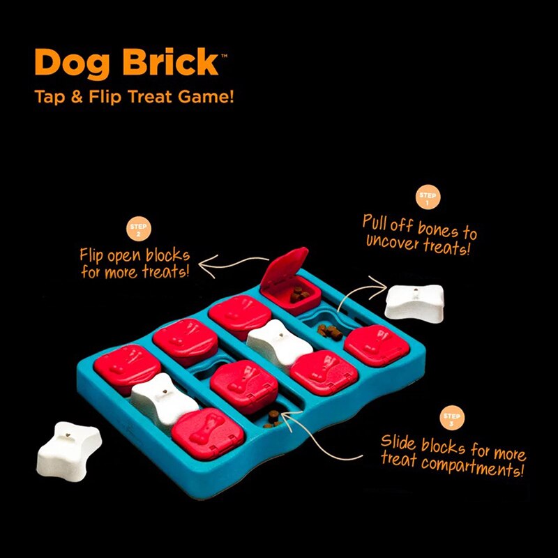 Caja del Tesoro móvil con fuga de comida, puzle interactivo para perros y cachorros, juguete de inteligencia, diversión, gran
