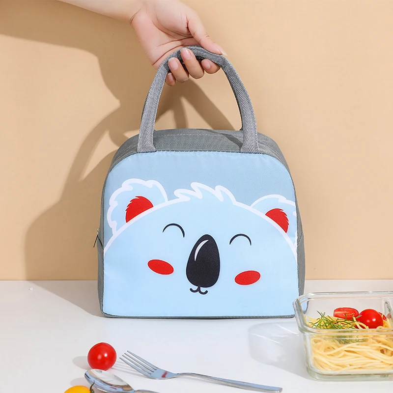 Cartoon Lunch Bag Portable Insulated Thermal Lunch Box Picnic Supplies Bags Milk Bottle For Women Girl Kids Children