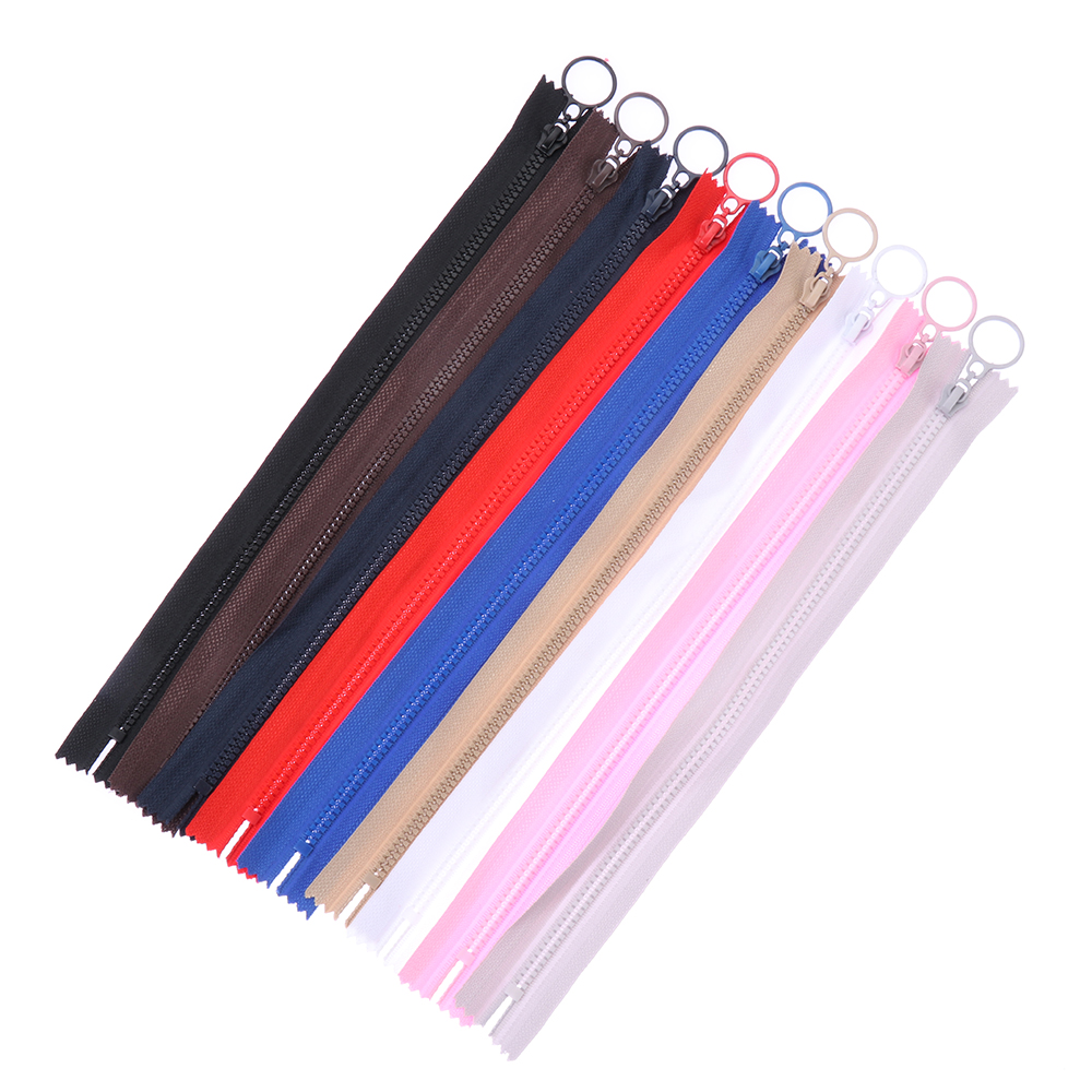 Uds 25cm cremalleras invisibles DIY de Nylon de bobina cremallera para costura Ropa Accesorios anillo de tiro de cremallera Slider la cabeza para DIY de prendas de vestir