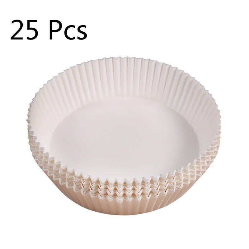 Freidora de aire con revestimiento de papel desechable, molde de pastel de forma redonda, moldes para hornear magdalenas, utensilios de cocina para hornear, DIY, 50/100 piezas: G502812