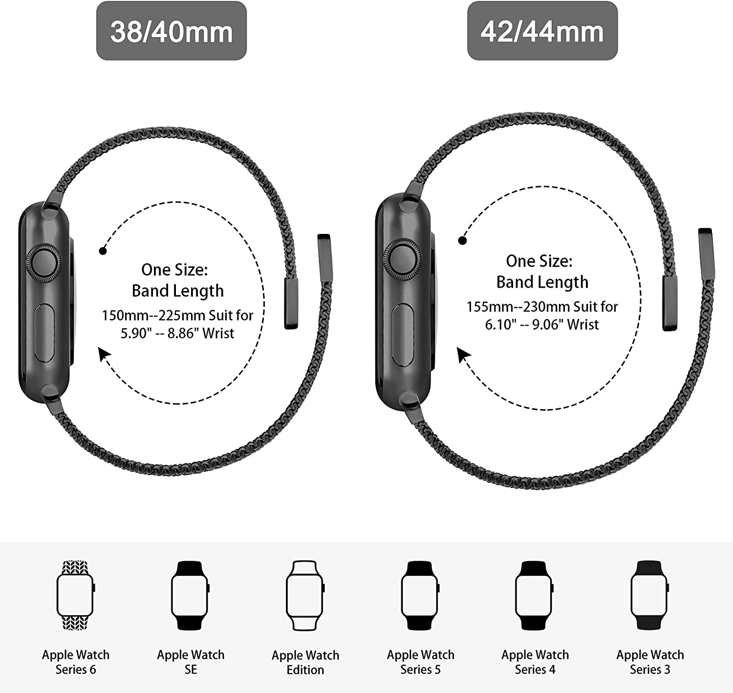Milanolainen loop-ranneke apple watchille, metalliranneke 45mm 44mm 41mm 49mm 38mm 42mm iwatch series 9 8 7 6 5 4 se ultra -kellolle