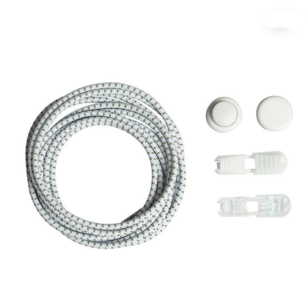 Cordones reflectantes a la para zapatillas deportivas, Cordones elásticos de 3mm,: White