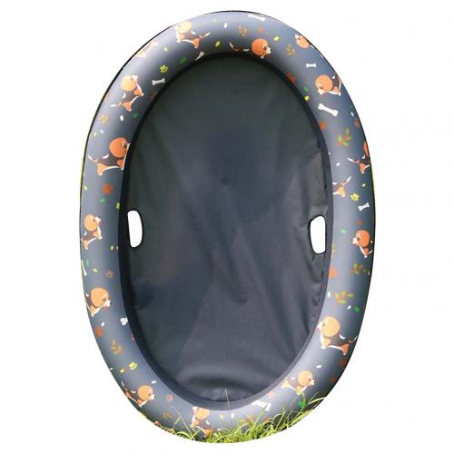 Flotador de seguridad inflable portátil para piscina de perro, círculo hinchable para nadar, cama de agua para mascotas, juguetes de piscina para perros y mascotas, juguete de playa para agua: Dog Bone