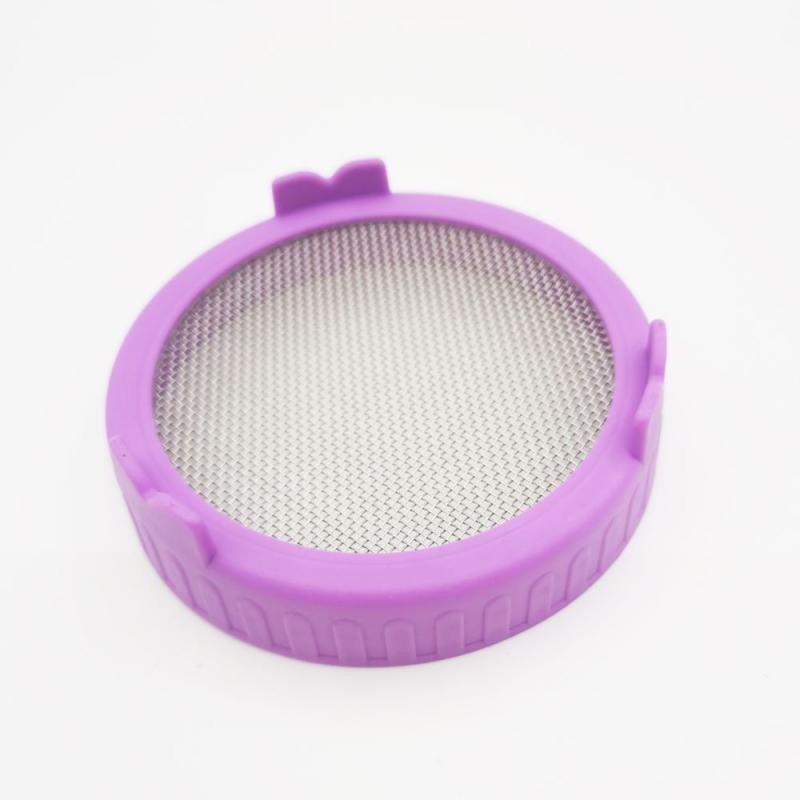 Mason Jar Sprouting Lid Wide Mouth Plastic Mason Cup Large Mason Bottle Type Stainless Steel Split Sprouting Lid Germination Lid: 05
