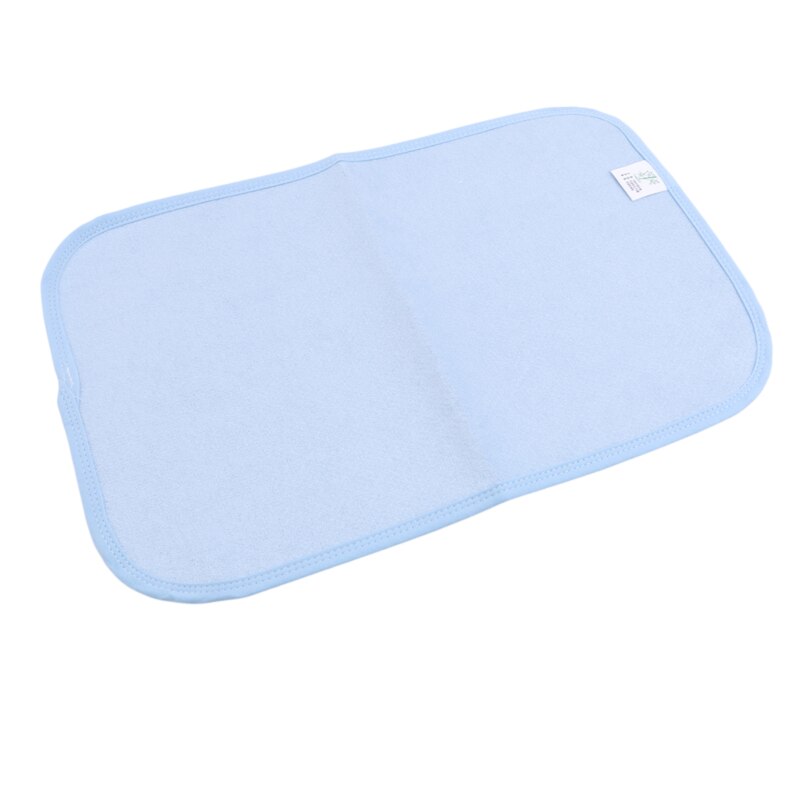Cotton Waterproof EVA Layer Baby Changing Mat Cover Baby Waterproof Changing Urine Pad Bed Sheets Diapers: S BLUE