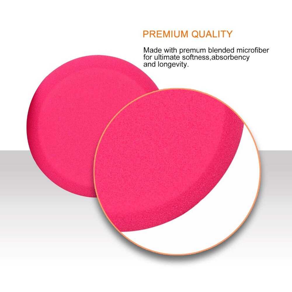 SPTA-tampon de cirage manuel 105mm | Éponge en Polyester Ultra-doux, applicateur de cire pour voiture, éponge Auto-épilation pour appliquer et enlever la cire de voiture